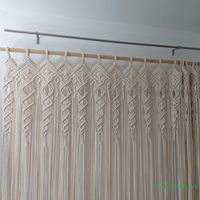 Décoration personnalisée pour la maison, style moderne, rideau en tissu 100% coton, tapisserie de porte faite à la main du Vietnam, anniversaire