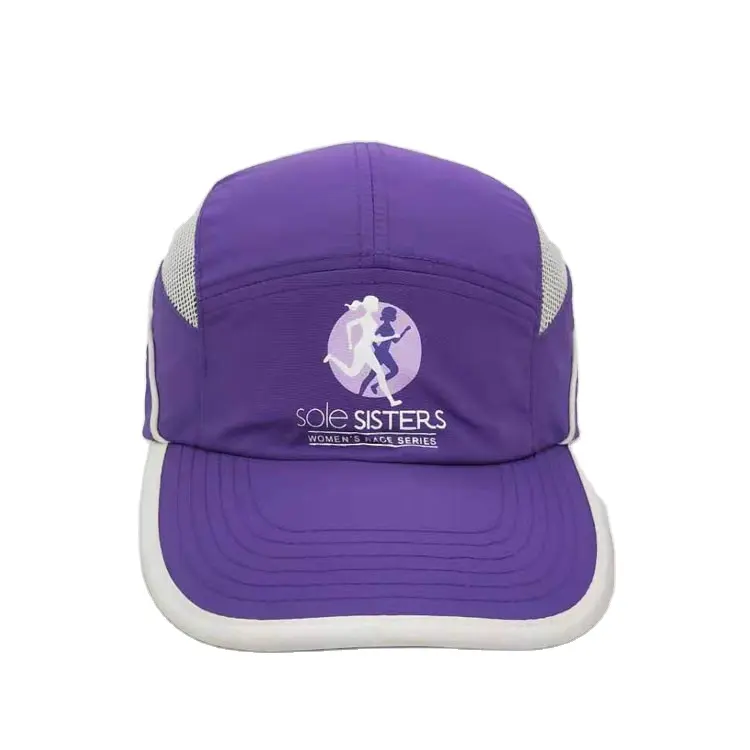 Custom Cheap LOW MOQ Printed Purple Sports Caps Adjustable Women Ladies Waterproof Running Golf Sports Hats
