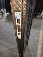 Porte extérieure en acier double, anti-effraction, couleur cuivre imitation, épaisseur du panneau 7 cm, moderne, pour appartement, sécurité extérieure