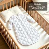Sac de couchage doux pour bébé à manches longues en pur coton respirant pour les siestes quotidiens des nourrissons
