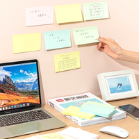 Blocs-notes super adhésifs, 12 blocs-notes adhésifs, 3 x 3 pouces, fournitures, blocs-notes instantanés colorés et pratiques pour le bureau et les étudiants