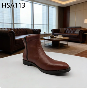 LXG, Chaussures de bureau mi-hautes pour <span class=keywords><strong>homme</strong></span>, style britannique, en cuir Crazy Horse, aspect raffiné, marron, modèle Martin HSA160 - Product Image 6