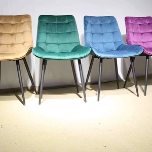 Échantillon Gratuit - Chaises de Salle à Manger Modernes en Velours, Style <span class=keywords><strong>Scandinave</strong></span> et Italien, pour Appartement, Salle de Sport, Cuisine - Product Image 3