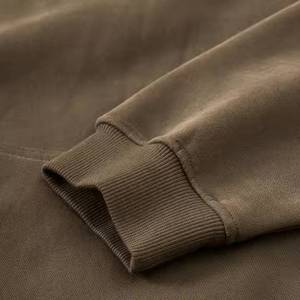 Tùy Chỉnh Logo Dập Nổi Mùa Thu Và Mùa Đông Của Nam Giới Áo Màu Trắng Tinh Khiết Lông Cừu Lỏng Áo Trùm Mũ Trùm Thun Áo Len Của Nam Giới - Product Image 6