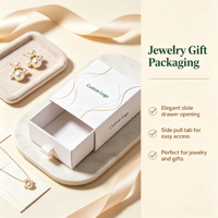Boîte à bijoux en papier blanc sur mesure, acceptant les commandes d'échantillons, boîte recyclable pour emballage cadeau de bagues et boucles d'oreilles