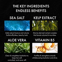 Natural Finish Sea Salt Spray for Hair Volumizing Texturizing Spray With Kelp Vitamin B5 Infused Santal Sandalwood Fragrance