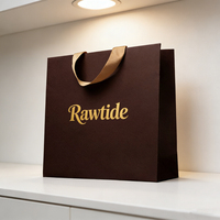 Sacs en papier kraft haute densité personnalisés avec votre logo, style luxueux, poignées en corde de coton, sacs de transport pour le commerce de détail