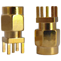 Connecteur RF plaqué or SMA-JE en laiton, mâle, pour carte PCB, directement de l'usine