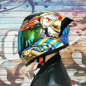 Casco de Motocicleta de Diseño con Doble Lente Unisex en ABS para Adultos, Protector de Cabeza para Motocicleta - Product Image 5