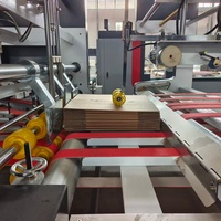 Machine automatique YANGLI pour le pliage, le collage et la couture du carton ondulé, combinée à une machine à coller et à clouer les boîtes