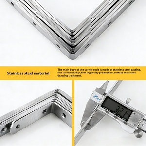 Support <span class=keywords><strong>d</strong></span>'<span class=keywords><strong>angle</strong></span> multifonction en acier inoxydable à 90 degrés, épaissi, pour renforcement de table, chaise et mobilier - Product Image 4