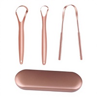 Grattoir à langue en acier inoxydable de haute qualité en forme de U, réutilisable, écologique, portable, couleur personnalisable, pour l'élimination des impuretés