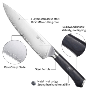 Bán buôn Sharp Nhật Bản Knife Set Damascus thép đầu bếp dao Nakiri Santoku VG10 Cleaver 3 lớp thực Damascus dao nhà bếp - Product Image 3