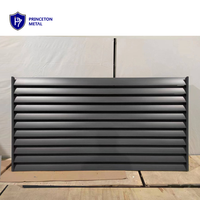 Panneau de clôture à persienne en aluminium, extérieur moderne, avec revêtement en poudre, volets à lamelles pour jardin, clôture à obturateur de plantation en métal