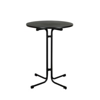Table de Cocktail Pliable et Pliable en Plastique Blanc Rond pour l'Extérieur Simple pour Grande Fête, Banquet, Événement, Mariage, Vente