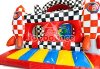 Parcours d'obstacles gonflable commercial à vendre, château gonflable pour enfants et adultes, jeu de course et de défi pour fêtes en plein air avec toboggan