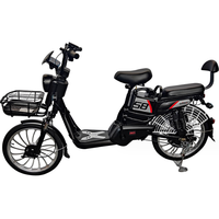 Vélo électrique urbain sans balais 350W 48V 12Ah 14 pouces 3 vitesses pour adulte avec panier avant