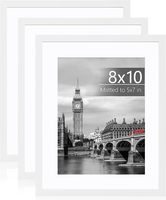 Cadres photo décoratifs muraux 8x10 pouces pour la décoration intérieure, cadres en PVC pour affichage de photos avec système de suspension