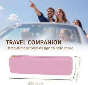 Eco-Friendly <b>Travel</b> <b>Brush</b> <b>Makeup</b> Silicone Bag Silicone Mini <b>Makeup</b> Bag Portable Waterproof <b>Travel</b> Zipper Pouch for Women - Product Image 6