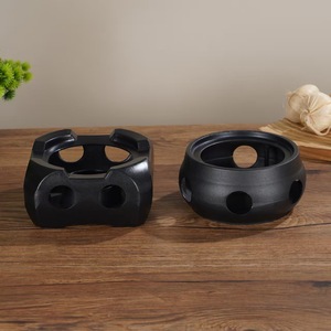 Assiette de service noire mate pour cuisinière ouverte, chauffage à l'alcool, conservation de la chaleur, plat de cuisine individuel - Product Image 6