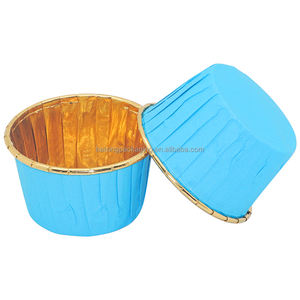 <span class=keywords><strong>Ingrosso</strong></span> involucro per Muffin con bordo arrotolato oro argento colore alluminio foglio <span class=keywords><strong>di</strong></span> carta torta tazza <span class=keywords><strong>di</strong></span> cottura carta Panettone stampi per Cupcake fodere per Cupcake - Product Image 6