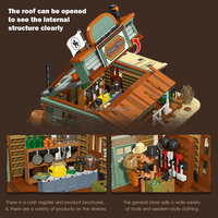 Jiestar 89144 Série Western - Ensemble de blocs de construction de modèle de supermarché - Briques MOC - Plastique ABS écologique - 1827