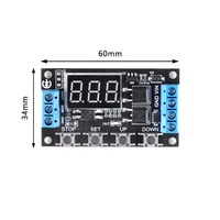 DC 5V -30V MOS触发周期定时器延迟板定时器开关打开/关闭继电器模块，带Arduino的发光二极管数码管显示器