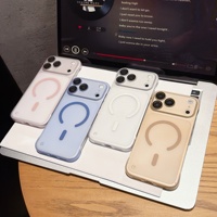 Coque de téléphone portable ultra-fine givrée sans bordure, adaptée à l'iPhone 18 Pro Max, avec film de protection d'objectif, anti-chute tout compris.