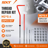 Kit de réparation de filetages 25 pièces M2-M12x1.75, kit d'inserts He Licoil, ensemble d'outils de réparation de filetages avec outils d'installation pour perceuse et taraudeuse