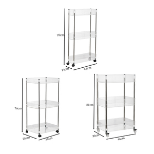 Đa Tier rõ ràng nhà bếp Acrylic Cán giỏ hàng bên bảng Acrylic Snack giỏ hàng rõ ràng nhựa acrylic tiện ích lưu trữ giỏ hàng phòng tắm - Product Image 3