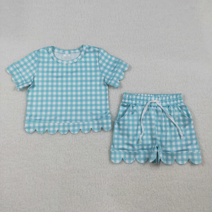 Conjunto de pantalones cortos de manga corta con estampado de camuflaje BSSO1846 para niños - Product Image 5