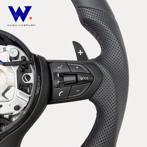 Volante Deportivo de Cuero Perforado Negro M Performance para <span class=keywords><strong>BMW</strong></span> 320 <span class=keywords><strong>525</strong></span> F10 F20 F30 F15 F25 F07 F01 F82 E60 E90 E70 M3 M4 M5 - Product Image 4