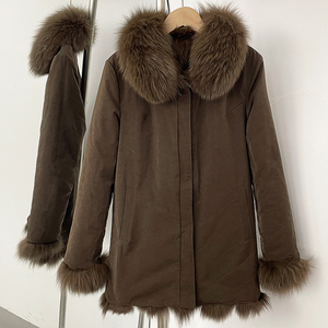 OFTBUY Brésil Vente Chaude Manteau en Véritable Fourrure de Renard pour Femme, Veste Réversible Double Face, Couleur Personnalisée, OEM, Vente en Gros, Court 60cm, Long 70cm - Product Image 5