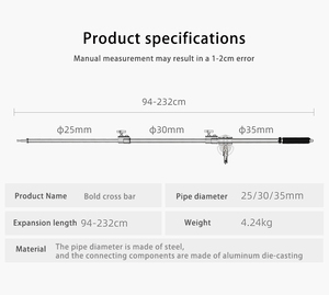 230cm Heavy-Duty thép không gỉ ánh sáng đứng với Cross ARM Photo Studio phụ kiện Video nhiếp ảnh mở rộng thanh chéo thanh - Product Image 6
