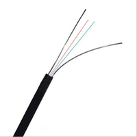 Ebocom 2 Core G657A1 G652D LSZH Chaqueta de PVC para exteriores Fig 8 Cable de caída de fibra óptica FTTH plano aéreo autosuficiente
