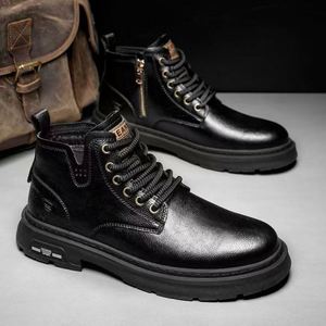 Chaussures en cuir décontractées tendance pour hommes - Product Image 3