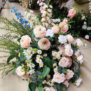 Prix <span class=keywords><strong>de</strong></span> gros Soie artificielle <span class=keywords><strong>Gerbera</strong></span> marguerite Bouquet <span class=keywords><strong>de</strong></span> fleurs Marguerite artificielle Boule <span class=keywords><strong>de</strong></span> fleurs Pièce maîtresse <span class=keywords><strong>de</strong></span> mariage Soie Roses Feuilles - Product Image 4