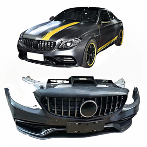 Pour Mercedes Benz classe C AMG W205 nouvel ensemble de pare-chocs avant, Kit de carrosserie de radiateur de calandre pièces d'auto de pare-chocs - Product Image 1