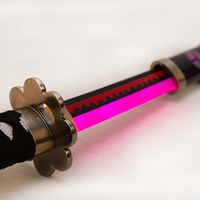 Épée One Piece Roronoa Zoro Katana en Bois LED Lame Lumineuse Réplique d'Anime pour Convention & Collection