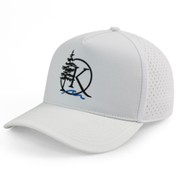 Casquette HS41 OEM personnalisée brodée à 5 panneaux, visière incurvée, perforée au laser, imperméable, vente en gros, pour activités de plein air, randonnée, golf, baseball