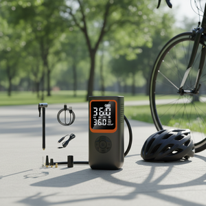 מדחס אוויר חשמלי נייד מפלסטיק ABS 150PSI שקט במיוחד עם מד לחץ אוויר דיגיטלי לצמיגים -  מבוקש מאוד - Product Image 1