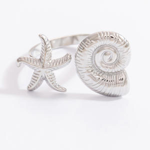 Starfish Shape Titanium Steel <b>Ring</b> Unisex Fashion Jewelry Gift Wearable Accessory - Product Image 5