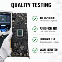 Fabricant de cartes graphiques PCB FR-4 haute vitesse sur mesure à 12 couches - Finition de surface ENIG à doigts plaqués or dur PCIe Gen 5 X16 GPU Deep