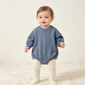 Fornitura Diretta dalla Fabbrica: Tutina in Felpa per Neonati, Manica Lunga, Collo Tondo, Logo Personalizzabile, <span class=keywords><strong>Abbigliamento</strong></span> Unisex per Neonati - Product Image 1