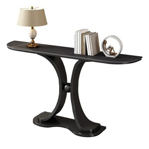 Consolle da Ingresso di Lusso Leggero in Marmo e Metallo, Tavolo Minimalista Moderno da Parete per Corridoio e Soggiorno - Product Image 5