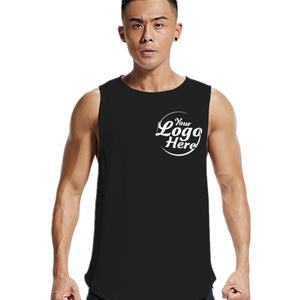 Camisetas sin mangas modernas para hombre, estilo holgado personalizado, chaleco urbano hip hop, color sólido, cómodo, transpirable, poliéster/algodón. - Product Image 4