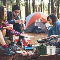 Juego de Cantina de Aluminio Multifuncional de 78 Piezas para Acampar y Contenedor de Alimentos, Utensilios de Cocina para Excursiones al Aire Libre, Accesorios para Picnic, Lonchera