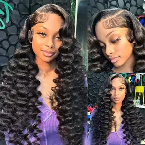 2025 <strong>New</strong> XZY Wholesale <strong>Brazilian</strong> 13x4 13x6 HD Lace Front Raw Human Hair Wigs Glueless Natural Virgin Cuticle Aligned Hair Wig - Product Image 5