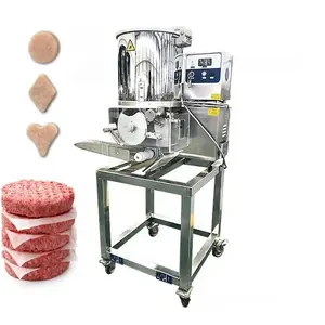 Macchina automatica per la produzione di Hamburger Hamburger di carne di gamberetti di manzo macchina per fare il tortino di carne di pollo macchina per la formatura di Hamburger 35 pezzi/min