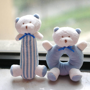 Tham gia thân thiện với môi con chó sang trọng Đồ chơi gấu thỏ nhai thanh với rattle kêu cót két cho răng mài và chơi solo - Product Image 1